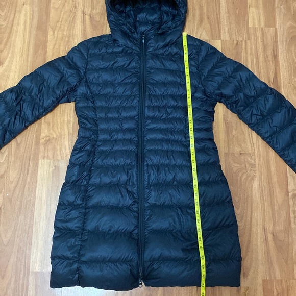❤️ Uniqlo Long Puffer Ultra Light Down Black Jacket Size Extra Small XS - Picture 8 of 13